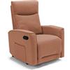 REDÒKASA Poltrona relax manuale Londra, reclinabile manualmente, 3 diverse posizioni, design moderno, seduta ergonomica, tessuto idrorepellente (Terra)