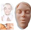 Danive Testa in silicone Manichino facciale pad di formazione, iniezione di formazione in silicone Manichino viso modello per l'infermiere medico, studenti di medicina Estetista insegnamento forniture