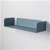 Steelnovo | Dante, Mensola da Parete in Metallo Verniciato, Portalibri, Mensola da Muro Portaoggetti, 60x11x20 cm, Colore Azzurro, Design Minimal e Moderno, Scaffale da Muro, Made in Italy