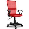 TRESKO® Sedia da Ufficio Sedia da scrivania Girevole con braccioli, Regolabile in Altezza, Sedile Imbottito, Sedia ergonomica, pistone Approvato SGS
