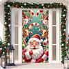 RUILBJM Natale Elastico Telo per Porta, 210 x 90 cm, Lavabile in Lavatrice Facile da Installare, Pupazzo Neve Babbo Natale Modello Tenda per Porta, Interno Esterno Arredamento (Color 9)