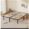 TEENO Rete Letto Una Piazza e Mezza 120x190 a Doghe, Struttura con 9 Gambe,2x14 File di Doghe,Alto Sotto Letto 32 cm per Ampio Spazio di Archiviazione, Adatta a Tutti i Tipi di Materassi,Stile Moderno
