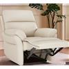 AIRSKY Poltrona Relax in Pelle Reclinabile Manuale Poltrone per Anziani Poltrona Ergonomica da Soggiorno con Poggiapiedi Inclinabile Adatta per Home Theater e Camere da Letto (beige)