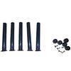 RETI PER LETTO D'AMORA RETI D'AMORA - Set 5 Piedi per Rete A DOGHE Gambe per Letto UNIVERSALI in Ferro con BULLONI Max 40cm (38 CM)