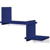 MODULARREDO | TWIN, Mensola da Muro, Libreria da Parete, Libreria Sospesa, Scaffale, Mensola da Muro Design, 68x42x20 cm, Blu China, Kit Tasselli Incluso - Made in Italy