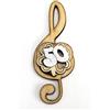 DLM Bomboniere DLM32405 (Kit 12 Pezzi) Calamita Magnete Quadrifoglio Chiave di sol Violino Nozze 50 Anniversario in Legno Musica Segnaposto bomboniera Regalo