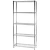 Archimede Sistema Componibile, Scaffale Cinque Ripiani, Grigio (Cromato), 91 x 36 x 200 cm