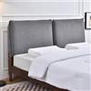 ZCXRYFL Copritestiera del letto Cuscino da lettura In Velluto A Coste, Matrimoniale Singolo Supporto Per Schiena Del Letto, Testiera A Parete Imbottito Copertura Testata(With headboard - 160x60x10cm,Gray)
