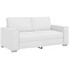 vidaXL Divano a due posti Bianco 180 cm Pelle Sintetica, Soggiorno, divano moderno, poltrona elegante, design rettangolare, ecopelle resistente, posti morbidi, seduta ergonomica