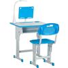 DecHome - Banco per Bambini con Sedia, 6-12 Anni, Altezza Regolabile 60L x 45P x 90-102Acm colore Blu