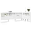 vidaXL Testata contenitore con testiera Bianco 75 cm Legno multistrato, Mobile per camera, testata rettangolare, soluzioni salvaspazio, organizer funzionale, stile minimalista