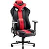DIABLO Sedia da Gaming in Tessuto X-Player 2.0 - Gaming Chair Ergonomica Braccioli 3D - Cuscino Cervicale/Lombare Funzione Dondolo - Sedia per PC, Poltrona Gaming, Sedia Ufficio 150 kg - Normal (L)