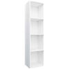 vidaXL Libreria/Mobile TV con 3 Vani a Giorno Classico Robusto Armadietto Basso Base Porta TV Orizzontale Bianco 36x30x143 cm in Multistrato