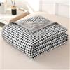DOTBUY-SHOP Copriletto Trapuntato Matrimoniale Singolo, Controllo Trapuntino Coperta Estivo Primaverile Reversibile Trapunta Autunno Coperta Leggera per Camera da Letto (Nero,150x200cm)