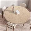 Odot Tovaglia Rotonda Antimacchia con Bordo Elastico, Modello di Tavola di Legno Tovaglia da Tavola Lavabile Antiscivolo Copritavolo per Compleanno, Cucina, Tavolo da Pranzo (140cm,D)
