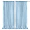 Hiseng Moderno Tende per Interni Voile in Chiffon, 2 Pannelli per Camera da Letto Soggiorno Salotto Semitrasparenti per Elegante Finestre di Casa (Blu Cielo 2,1.5x2.15M)