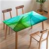 Morbuy Tovaglia con Bordo Elastico Rettangolare, Stampa Foglie 3D Tovaglie Elastica Impermeabile Antimacchia Copritavolo Quadrato da Esterno Resistente al Vento (Foglie Verdi,140x80cm)