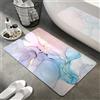 Chickwin Tappetino da Bagno Antiscivolo e Assorbente, Stampa Marmo Tappetino Diatomite da Bagno Tappetino Bagno Asciugatura Rapida Tappetini Bagno Morbido Tappeto Bagno (50x80cm,Rosa)