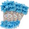 Wohnkult Alize 3 x 100 g Puffy Premium Lana 62 selezione ciniglia lana con passanti per lavorare a maglia e uncinetto senza attrezzi (287 | celeste)