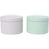 Angoily Barattoli per Candele in Latta 2 Pezzi Verde, Contenitore | Multiuso e Resistente All'usura, per Foglie di Tè e Candle Making, Set da 2 Pezzi