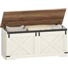 Hzuaneri Cassapanca da 109 cm, 40 x 109 x 48,5 cm, Bianco Marrone