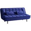 Vente-unique - Divano letto clic clac in tessuto Blu - MISHAN