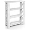 GICOS IMPORT EXPORT SRL Scaffale libreria struttura in legno truciolare 4 ripiani 80 * 30 * 100 cm colore bianco PUR-802010