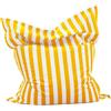 SXBCyan Fodera Pouf da Esterno (senza imbottitura) Sqaure pouf poltrona sacco For Piscina - Grande Comoda Interni Ed Esterni Cuscino(Yellow-stripe)