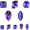 Brillabenny 20 Pietre di Cristallo Alta qualità da Cucire Doppio Foro Decorazioni Strass Abito Cerimonia Danza Pattinaggio (Viola Scuro)