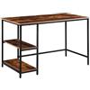 Brigros - Scrivania Salvaspazio Stile Industriale 120x60x75 Cm, Scrivania Industrial Conn Struttura In Metallo Nero E Piano In Legno Melaminico, Scrivania Ufficio, Studio, Cameretta (Tyler 3)