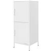 ML DESIGN modern living ML-Design Armadietto Portadocumenti da Ufficio Bianco 40 x 101,5 x 40 cm, Contenitore in Acciaio con 2 Ante e Ripiani Regolabili, Mobile Multiuso di Archiviazione, Organizzatore per Studio o Soggiorno