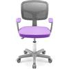 LIFEZEAL Sedia Scrivania Bambini, Sedia Girevole, Altezza Regolabile e Ergonomico, per Bambini, da Cameretta, con Braccioli, Schienale e Sediolina Imbottita, per Bimbo 3 Anni+, Max150kg(viola 2)