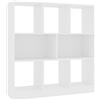 vidaXL Libreria/Credenza Scaffali Versatile Decorativa Mobiletto Arredo Casa Mensole a Giorno Espositore Bianca 97,5x29,5x100 cm in Legno Multistrato