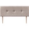DHOME Testiera Imbottita in Tessuto Luxury Liscio con Bottoni e Gambe Testiere Imbottita per Letto di Lusso (Ethnic Brown, 160x115cm)