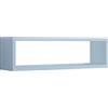 MODULARREDO | REGOLO Mensola da Muro, Pensile Bagno, Mensola da Parete, Scaffale da Parete, 60x17 p15.5 cm, Blu Baltico - Made in Italy