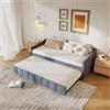 FOERPL Divano Letto Convertibile 90 x 200 cm, Divano Letto 2 Posti Tessuto in Velluto, Letto Singolo Estraibile, Letto Matrimoniale, Telaio Letto Allungabile, Letto Matrimoniale,senza materasso