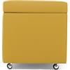 ARKETICOM Swing Pouf Contenitore con Ruote Ecopelle 42X42h Giallo