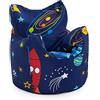 Ready Steady Bed Poltrona per bambini per i più piccoli | Comodi mobili per bambini | Sedia a sacco morbida per la stanza dei giochi | Beanbag a forma ergonomica (Ragazzo spaziale)