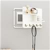 Artiz Hide Meter Electric Meter Box Decorativo, Copertura Del Pannello Elettrico Montato A Parete In Legno Coperchio Di Protezione Della Scatola Del Contatore Elettrico Portachiavi Da Parete(Bianco,45x35cm)