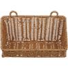 SOPOTUTU Mensola Portaoggetti da Bagno in Rattan di Plastica Effetto Vimini, Cestino da Parete senza Attrezzi per Doccia, Organizer Salvaspazio per Bagno Piccolo, Cucina e Dispensa