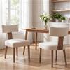 Ya-Home Set di 2 Sedie Cucina con Gambe in Legno per Ristorante, Biege