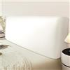 UHVUJDUI Copri Testiera Letto Matrimoniale Ecopelle Copritestiera Letto Matrimoniale/Singolo Una Piazza E Mezza Antigraffio,Universale Copertura Per Testiera Per Letto(Beige white,110-130cm)