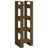 Roanoer Libreria divisoria in legno massello, 41 x 35 x 125 cm, colore marrone miele, mensola da pavimento, design moderno, armadio in legno stabile per ufficio, soggiorno, corridoio e camera da letto