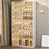 GODARM Scarpiera Salvaspazio In Plastica Trasparente, Slim All-in-One Senza Installazione, Componibile Adatta Per Soggiorno, Guardaroba (87*34.5*169CM)