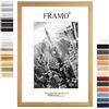 FRAMO35 30x45 Cornice (Oro Sfocato) in MDF Fatta a Mano con lastra di Vetro Artificiale antiriflesso a Prova di Rottura e Robusta Parete Posteriore in MDF, Larghezza Cornice: 35 mm