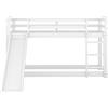 Azkoeesy Letto a castello con scivolo, 90 x 200 cm, con un set di doghe, per bambini e ragazzi, bianco, senza materasso