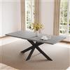 JIEXI Set tavolo e sedie allungabili, moderna tavola da pranzo allungabile e sedie da 4-6 posti, piano in MDF adatto per soggiorno, cucina, lunghezza 130-170 cm