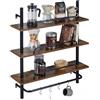 COSTWAY Mensola da Parete, Scaffalatura Industriale a 3 Livelli con 4 Ganci a S, Scaffale per Riporre e Esporre in Cucina, Camera da Letto e Soggiorno, 80,5x24x97 cm