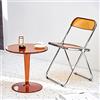 LANTUS 1 x sedia da cucina pieghevole - sedia visitatore pieghevole con gambe in metallo I sedia per sala conferenze comoda e pratica, 46 x 46 x 75 cm (giallo)-1 pezzo