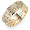 Holyart Anello Padre Nostro Croce zirconata Amen Argento 925 Fin. Dorata, 19.5 mm (0.77 INC.) - EU/IT 21